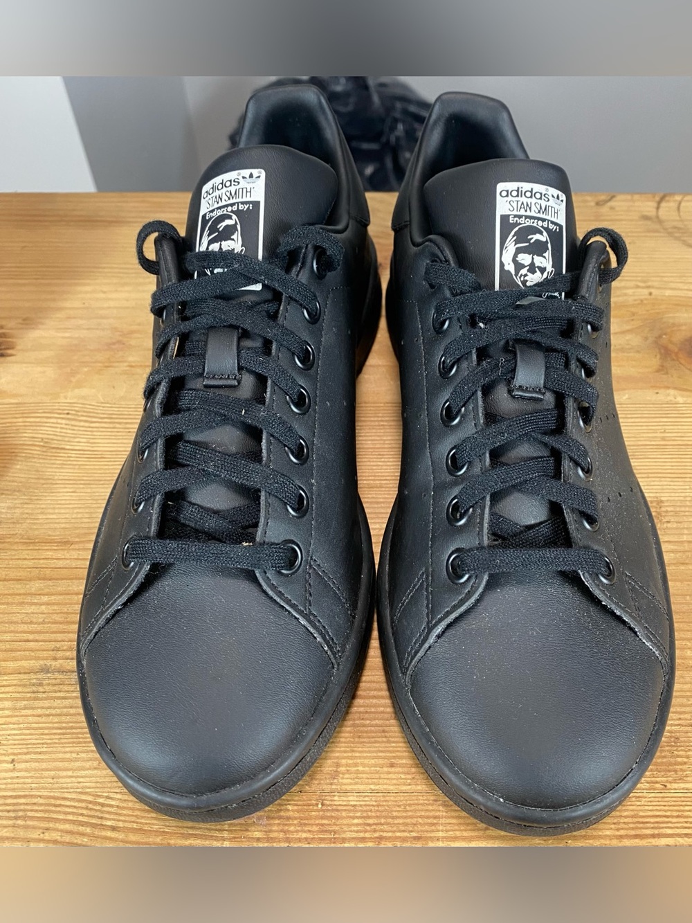 adidas Black Leather Stan Smith Sneakers